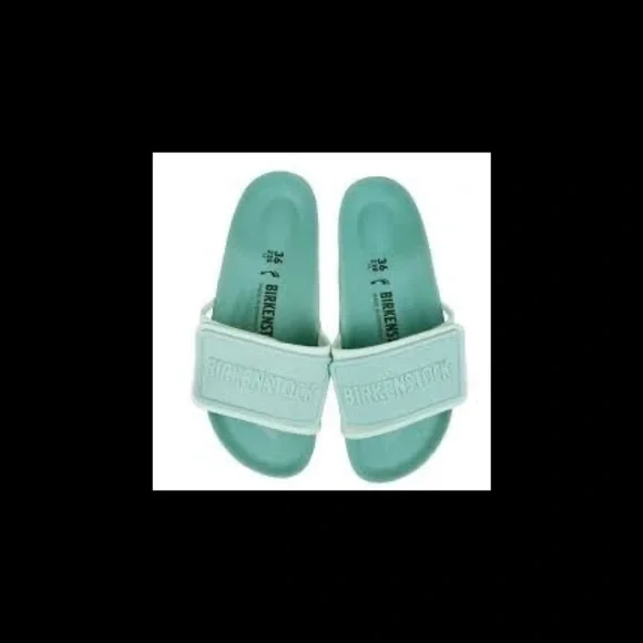 NWO Box Birkenstock Turquoise Tema Sandals Size 40 - Picture 1 of 4